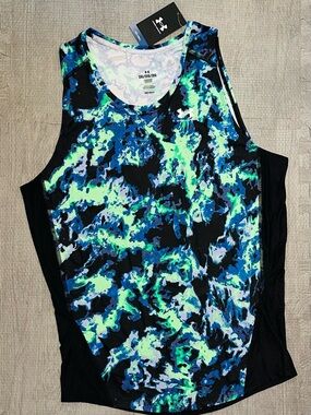 Under Armour Women’s Blue, Green & Black Printed Athletic Tank